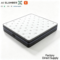 Matelas intelligent Ai Slumber X Queen King moderne, durable, chauffant, écologique, fermeté moyenne, 26 cm d'épaisseur, mobilier de chambre à coucher