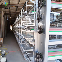 Cage à poulets de type H, cage à poulets automatique, cages pour poules pondeuses 3-8 niveaux, poulailler à abreuvement automatique pour 10 000 oiseaux