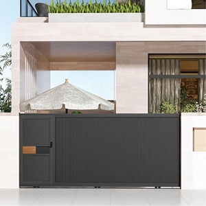 Gran oferta, puerta corredera automática eléctrica para jardín de Villa, entrega rápida, puerta <span class=keywords><strong>Exterior</strong></span> inteligente para casa, puerta de Metal para patio, Material personalizado - Product Image 3