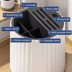Support de rangement rotatif à 360 degrés pour cuisine, panier de rangement pour baguettes, porte-couteaux - Product Image 3