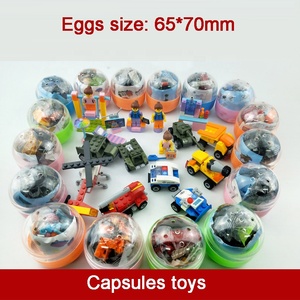 65*70mm trasparente siamesi palla uovo torto blocchi di costruzione del giocattolo distributore automatico di sorpresa uovo capsule giocattolo per il capretto regalo di pasqua - Product Image 2
