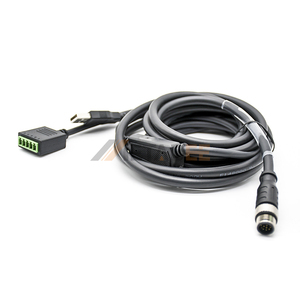 Câble adaptateur M12 12 broches A-codé mâle vers <span class=keywords><strong>USB</strong></span> Type A et bornier Y-splitter pour diagnostics - Product Image 2