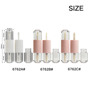 Hộp đựng son bóng hai đầu Jinze tùy chỉnh, 7.4ml, màu hồng trắng, trống - Product Image 6