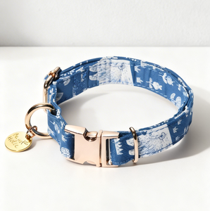 Collar de Perro Ajustable, Elegante, de Algodón Personalizado, Cómodo, Moderno, con Estampado de Animales Pequeños, Suave y Duradero, OEM - Product Image 1