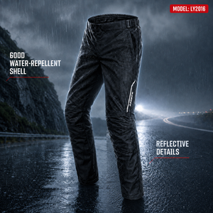 Pantaloni da <span class=keywords><strong>Moto</strong></span> <span class=keywords><strong>Invernali</strong></span> LY2016 600D Impermeabili Antivento Termici con Protezioni Ginocchia CE Livello 2 - Product Image 2