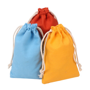 Vente en gros de petits sacs en toile personnalisés avec logo, écologiques, anti-poussière, en tissu, pour bijoux, en coton rose, avec cordon de serrage, mini sac en toile pour bijoux - Product Image 5