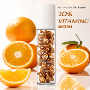 Capsules d'essence pour le visage à la vitamine C capsule de sérum blanchissant hydrate et lisse la peau en blanchissant et en éclaircissant les taches - Product Image 1