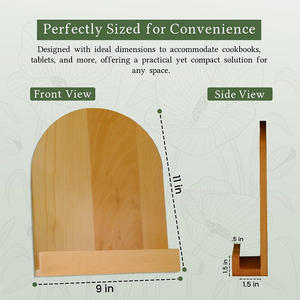 Support de <span class=keywords><strong>livre</strong></span> de recettes réglable en bambou, multifonctionnel, durable, pour comptoir de <span class=keywords><strong>cuisine</strong></span>, gravure laser HUNDRED - Product Image 6
