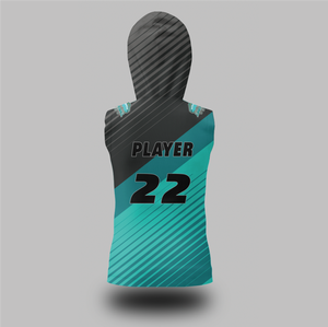 Custom 7v7 Vlag Voetbal Compressie Uniformen Jeugd 7v7 Voetbal Mouwloos Met Hoodies - Product Image 6