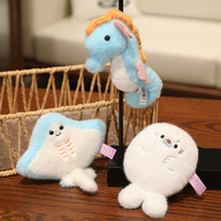 Aimants de réfrigérateur décoratifs Kawaii pour la maison, animaux marins, type ours en peluche avec rembourrage en coton PP, sac surprise