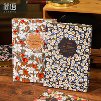 Cuaderno Floral Pequeño y Fresco para Estudiantes, Cuaderno de Dibujo A5 con Tapa Dura, Grueso, con Patrón Estampado en Bronce, Bloc de Notas en Blanco para Bocetos, Regalo