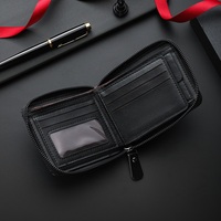 Dompet Zipper Kulit PU Buaya Warna Patchwork Pendek untuk Pria dengan Kantong Koin, Kapasitas Besar dengan Banyak Slot Tempat Kartu