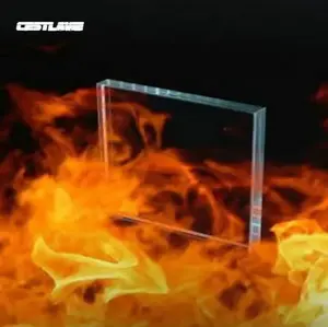 Heat Resistance Custom Size Laminated Fired Proof Borosilicate Glass Anti Fire Glass