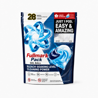 Sachet d'emballage personnalisé pour recharge de capsules de lessive, pochette souple refermable à fermeture éclair pour produits de nettoyage ménager