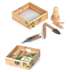 Nuevo Juego <span class=keywords><strong>de</strong></span> Herramientas <span class=keywords><strong>de</strong></span> Jardín <span class=keywords><strong>de</strong></span> Metal/Madera, Herramientas Manuales Funcionales con Estuche Rígido - Product Image 1