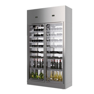 Armoire de bar à vin en acier inoxydable à température unique, refroidie par air, pour cave à vin rouge, présentoir pour whisky et armoire de présentation WD120 - Product Image 4