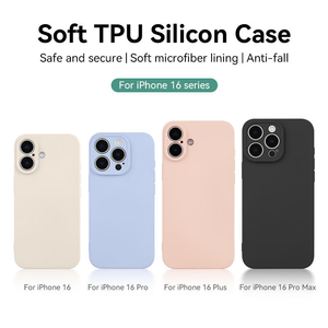 Coque de téléphone en silicone TPU couleur unie originale personnalisée, la plus vendue en 2026, avec doublure en microfibre pour iPhone - Product Image 6