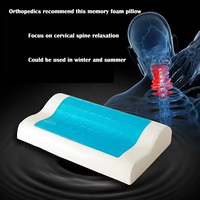 Oreiller cervical ergonomique en mousse à mémoire de forme, régulateur de température pour soulager les douleurs cervicales, oreiller de sommeil pour la maison et les voyages