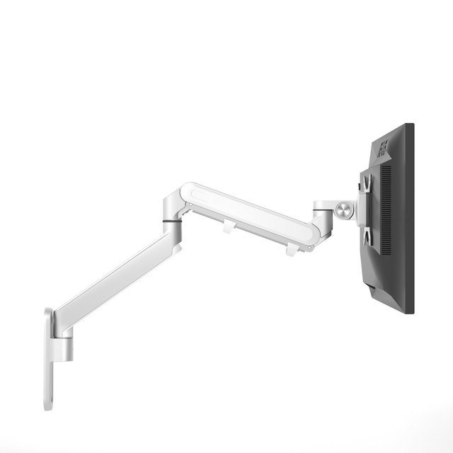 Customized Gas Spring VESA Single Monitor Wall Arm Mount Bracket 45 Degrees Tilt 17-32'' Aluminum Alloy LCD Monitor Stock