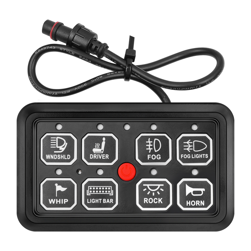 Панель переключателя 8 каналов, коробка переключателя SlimTouch с панелью управления и жгутом для ATV UTV