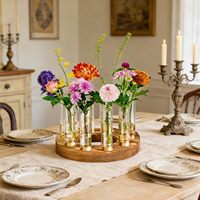 Melphoe Petits vases en verre pour fleurs, centres de table, décorations de mariage, décoration intérieure, station de propagation, terrarium pour plantes