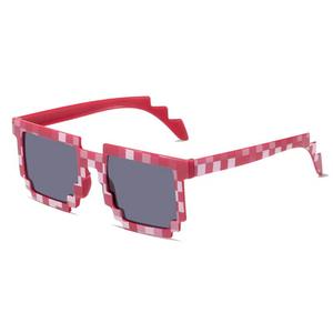 Lunettes de soleil carrées style Pixel, monture intégrale en PC, protection UV 100%, unisexe, été 2023, miroir décoratif - Product Image 5