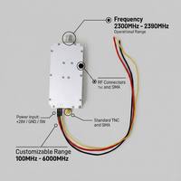 Module amplificateur de puissance à gain élevé 48 dB 2300 MHz-2390 MHz, amplificateur de signal RF 13 W/25 W/50 W, personnalisable, boîtier en aluminium, télécommande