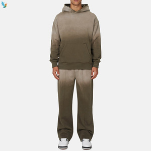 Sudadera con Capucha Verde Oliva Premium para <span class=keywords><strong>Hombre</strong></span>, Estilo Degradado Lavado, Oversize, Holgada, Estilo <span class=keywords><strong>Urbano</strong></span> y Retro - Product Image 2