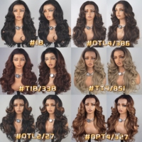 Wig sintetis warna cokelat, model loose deep 13*6 HD Lace, sudah di-pre-pluck, siap pakai, gelombang air, untuk wanita kulit hitam.