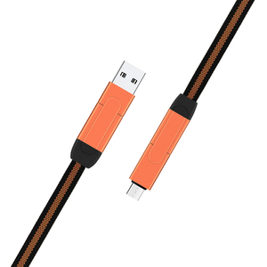 Nouveau design 2026 – <span class=keywords><strong>C</strong></span>âble de données tressé en alliage d'aluminium durable 6-en-1 3A 60W PD <span class=keywords><strong>USB</strong></span> à charge rapide Type-<span class=keywords><strong>C</strong></span> pour iPhone/Samsung - Product Image 4