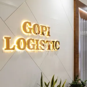 Tùy chỉnh thực hiện LED dấu hiệu 3D kim loại biểu tượng dấu hiệu ngoài trời Backlit thư signage LED illunmiated dấu hiệu biển hiệu cho doanh nghiệp