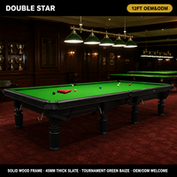 Table de billard professionnelle OEM&ODM de haute qualité en bois massif avec ardoise, rail en caoutchouc et retour de balles de qualité tournoi