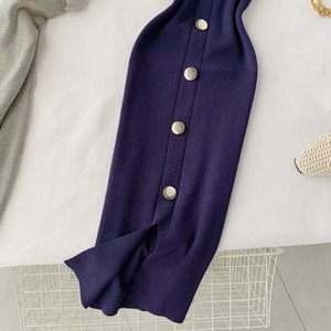 T26130 Nuovo Abito Estivo da Donna alla Moda <span class=keywords><strong>con</strong></span> <span class=keywords><strong>Bottoni</strong></span>, Senza Maniche, Collo Quadrato, in <span class=keywords><strong>Maglia</strong></span> - Product Image 6