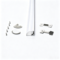 Perfil de Aluminio para Tiras LED de 14*20mm, Canal para Luz LED, Cubierta de Plástico, Ángulo de 45 Grados, Material de Aluminio