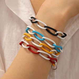 Jingciren Boutique <b>Cross</b>-border New Explosions Hollow Chain Cartoon Color <b>Bracelet</b> Stitching Fashion Temperament <b>Bracelet</b> - Product Image 1