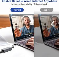 Adaptador USB C a Ethernet Portátil de 1000Mbps, Adaptador de Red LAN RJ45, Plug and Play, Compatible con Laptop, MacBook, iPad Pro