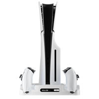 Support de charge sans fil multifonctionnel AOLION AL-P5327 pour PS5 Slim avec refroidisseur de manette et support de disque en ABS