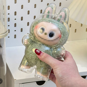 2025 mới bảo vệ trường hợp cho labubu Phụ kiện PC rõ ràng đứng labubu trường hợp ban đầu bí ẩn Hộp quà tặng Túi hiển thị rõ ràng Túi - Product Image 5