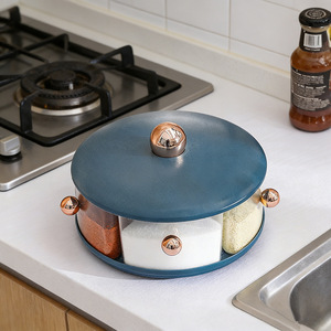 Spice Jar Rotating Multi Compartment Airtight <b>Storage</b> <b>Box</b> For Kitchen Countertop Solid Seasonings - Product Image 1