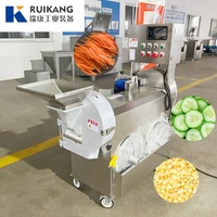 Automatische professionele motor aangedreven roestvrijstalen fruit- en groentesnijder met dubbele kop voor raspen, snijden en hakken