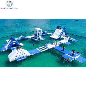 Isla inflable de parque acuático flotante gigante personalizable fabricada para ocasiones marítimas - Product Image 5