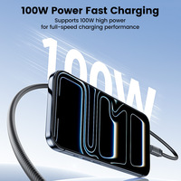 Cargador Rápido Toocki Mejorado de 100W, Material de Silicona Suave, Chip Inteligente E-Marker para un Rápido Reabastecimiento de Batería en Movimiento