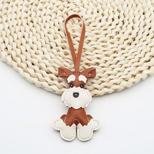 Wholesale Luxury Leather Puppy Keychain Handbag Pendant Women Animal <b>Ornament</b> Car Keychain Designer Dog Bag Charm - Product Image 1