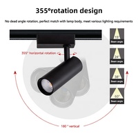 Projecteur Spot LED COB 25W sur Rail Design de Haute Qualité CE RoHS, Éclairage sur Rail LED avec Garantie de 5 Ans pour Magasin de Vêtements