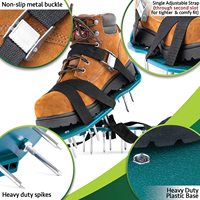 Chaussures d'extérieur à pointes aérées de gazon, sandales confortables pour pelouse avec pelle en acier inoxydable