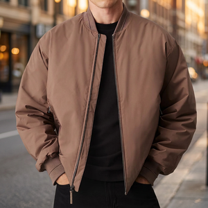 Chaqueta Bomber de Nylon con Logotipo Personalizado Bordado al por Mayor para Hombre, Invierno 2026, ODM, Chaqueta Casual de Lona, Gruesa, Térmica y a la Moda - Product Image 4