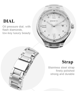 Nouvelle montre pour femme, Orologio Uhr, montre-bracelet <span class=keywords><strong>de</strong></span> luxe avec diamants, élégante, cadeau pour femme, Reloj, minimalisme, montres à quartz pour femmes - Product Image 3