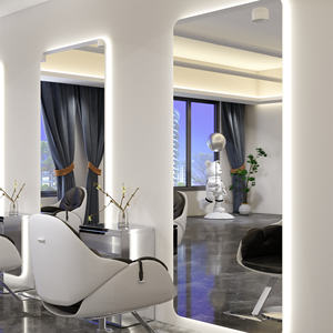 Современное умное настенное зеркало большого длинного большого парикмахера, бескаркасное светодиодное зеркало для салона красоты, гардеробной для отеля, настраиваемое зеркало с подсветкой - Product Image 6