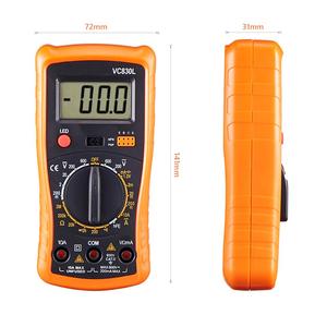 VC830L מולטימטר דיגיטלי כף יד תאורה אחורית LCD נייד AC/<span class=keywords><strong>DC</strong></span> מד מתח אוהם מתח מולטימטר דיגיטלי מולטי בודק - Product Image 2