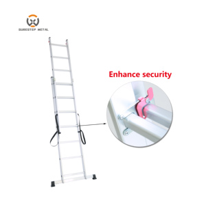 Échelle télescopique en aluminium à 2 sections, certifiée EN131, robuste, capacité de charge 150 kg, pour entrepôt et extérieur – Offre Spéciale - Product Image 5